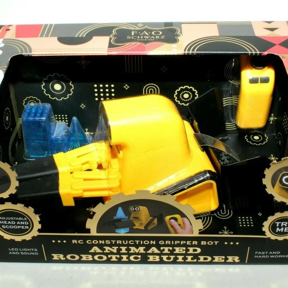 FAO SCHWARZ animated robotic builder Construction gripper bot RemoteContrl NEW …
